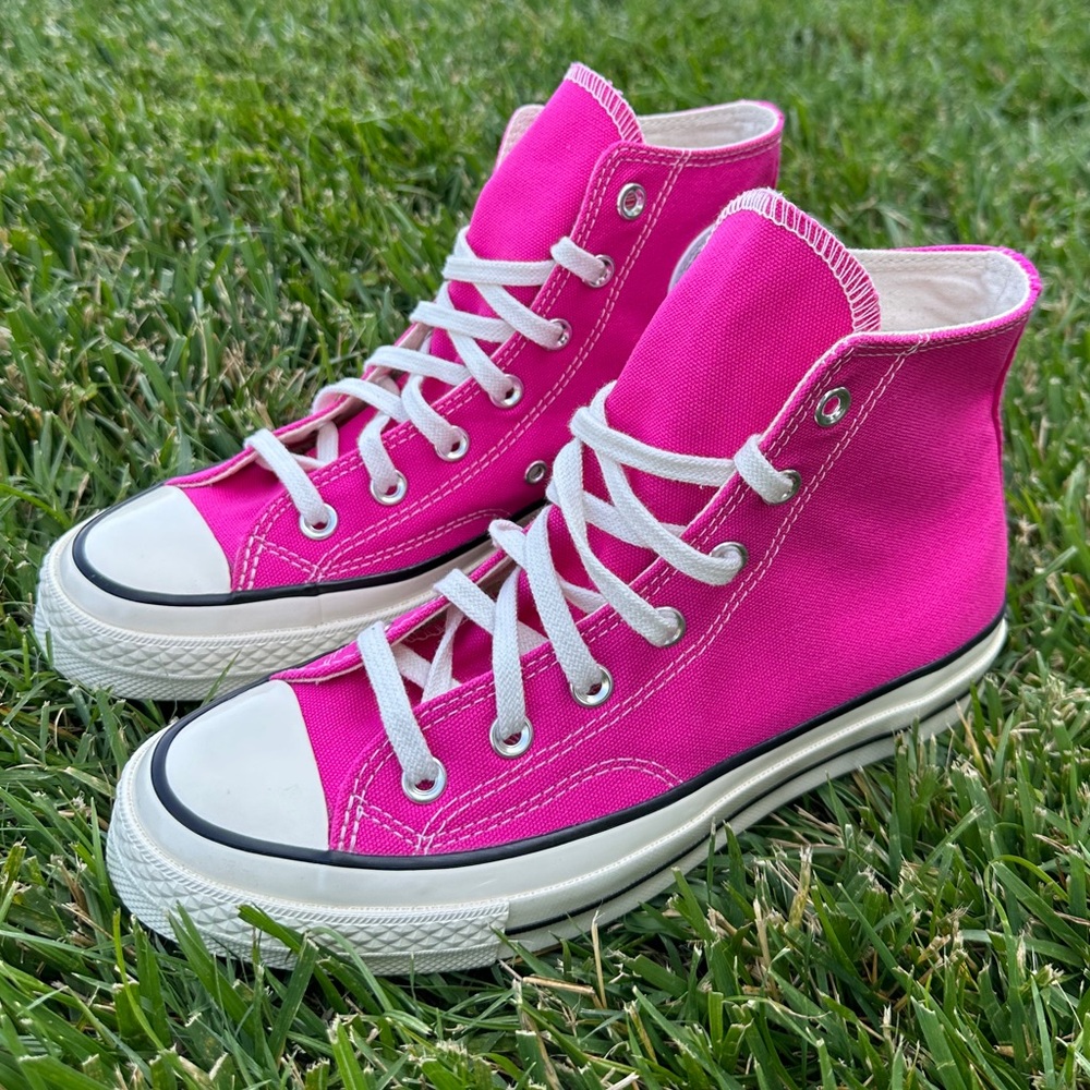Converse High Top Sneakers in Lucky Pink